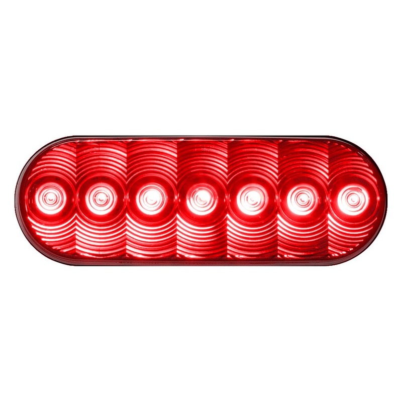 Anderson 821R7 - 821 LumenX 4 Oval Chrome/Red LED Tail Light