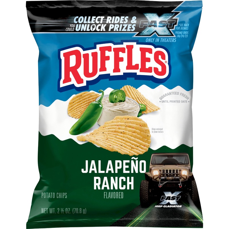 Ruffles Jalapeno Ranch Flavored Potato Chips
