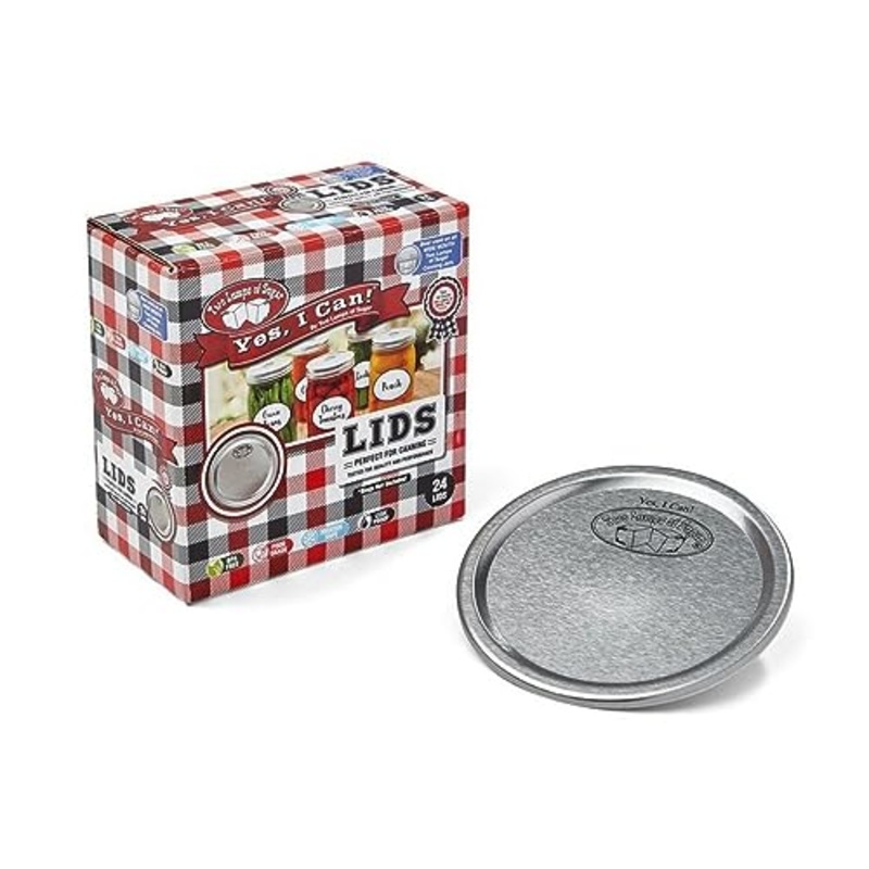 Two Lumps of Sugar Regular Mouth Lids - BPA-Free Anti-Rust Leak-Proof Canning Mason Jar Lids Regular and Wide Mouth Jars Perfect for Preserving Fo