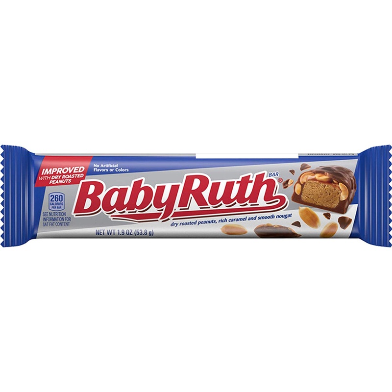 93490 2.1 Oz Baby Ruth Peanuts Caramel & Chocolate Candy Bar - Pack of 24