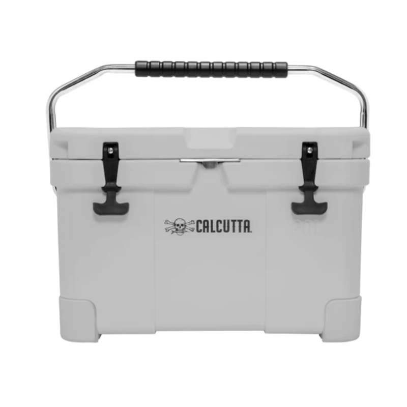 Calcutta Renegade Cooler 20 Liter White W/Led Drain Plug SS Carry Handle