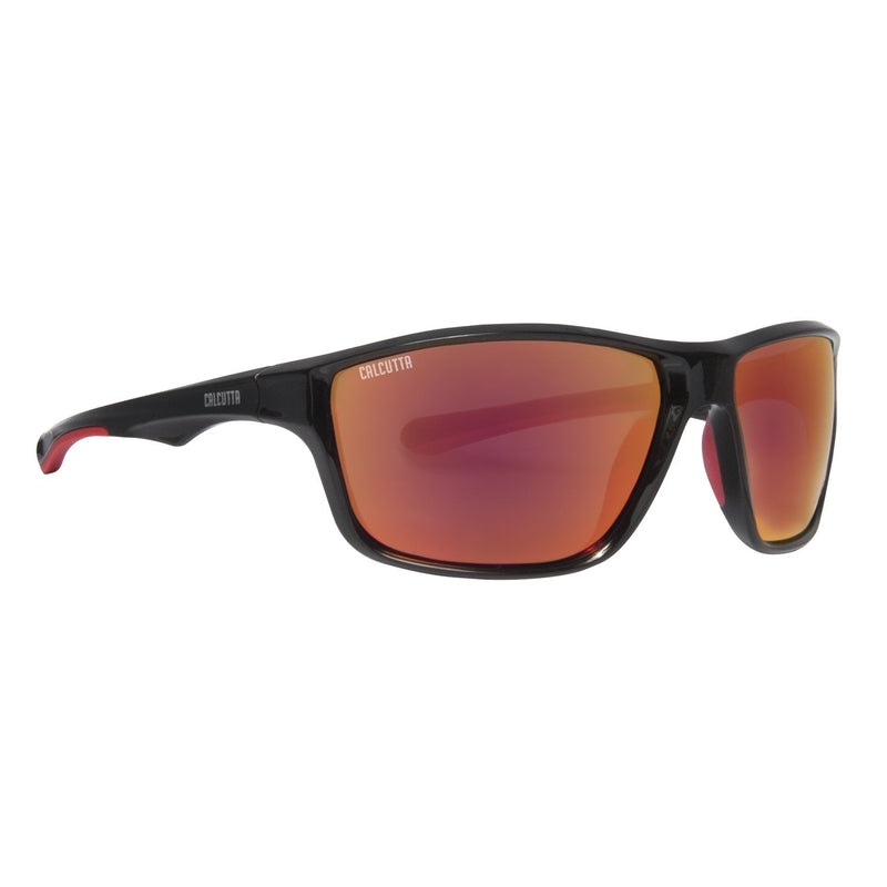Calcutta Kotor Sunglasses|Shiny Black|Orange Fire mirror