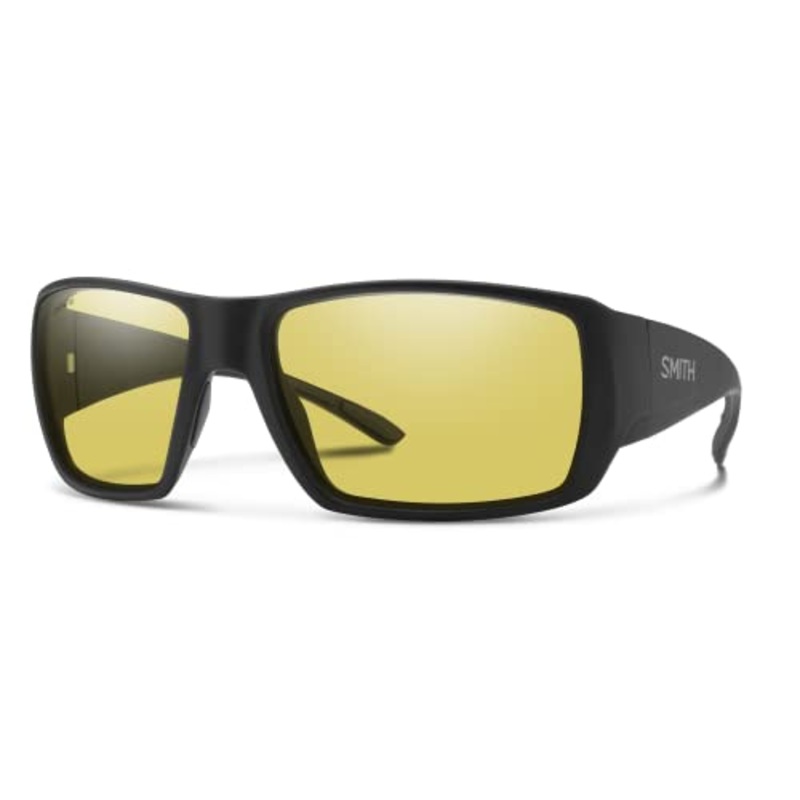 Smith Guide's Choice XL Sport & Performance Sunglasses - Matte Black | Chromapop Glass Low Light Yellow