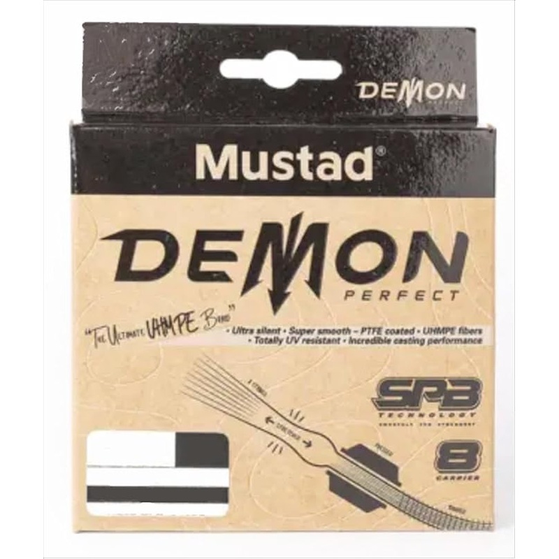 Mustad Demon Perfect Braid|15lb/300yd|20lb/300yd|30lb/300yd|50lb/300yd|65lb/300yd