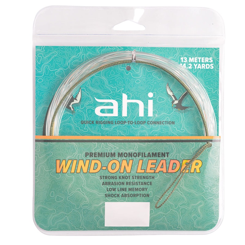 Ahi USA Wind-On Mono Leader|100 lbs|150 lbs|200 lbs|300 lbs|400 lbs|80 lbs