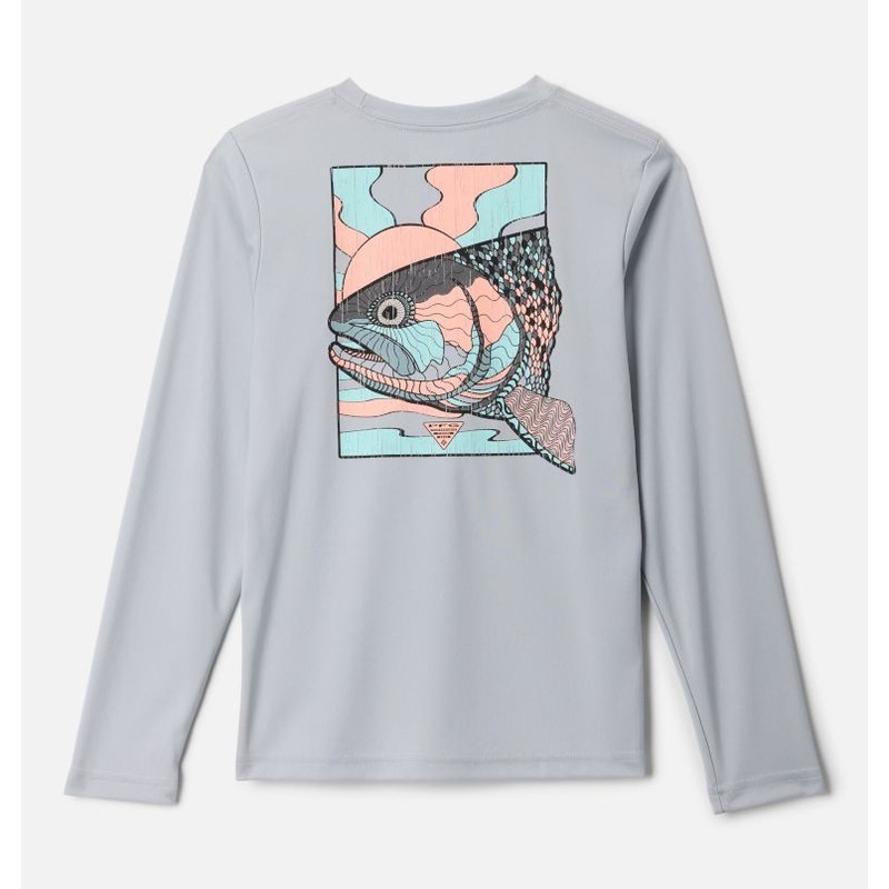 Columbia Boys' PFG Terminal Tackle Fish Shine Long Sleeve Shirt