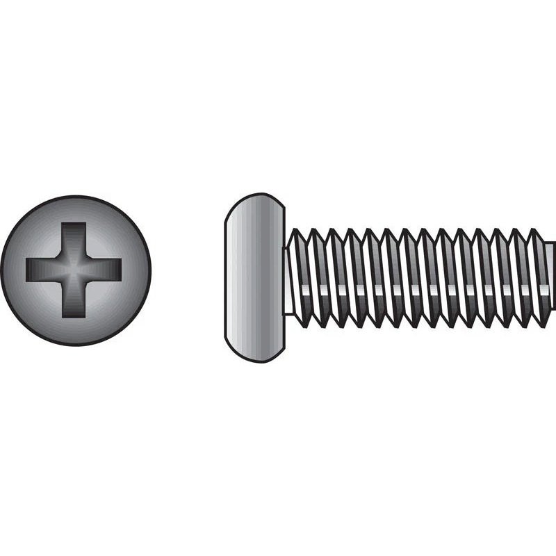 Hillman 18-8 Stainless Steel Pan Head Phillips Machine Screw 1/4 x 3/4 - 100 Pack