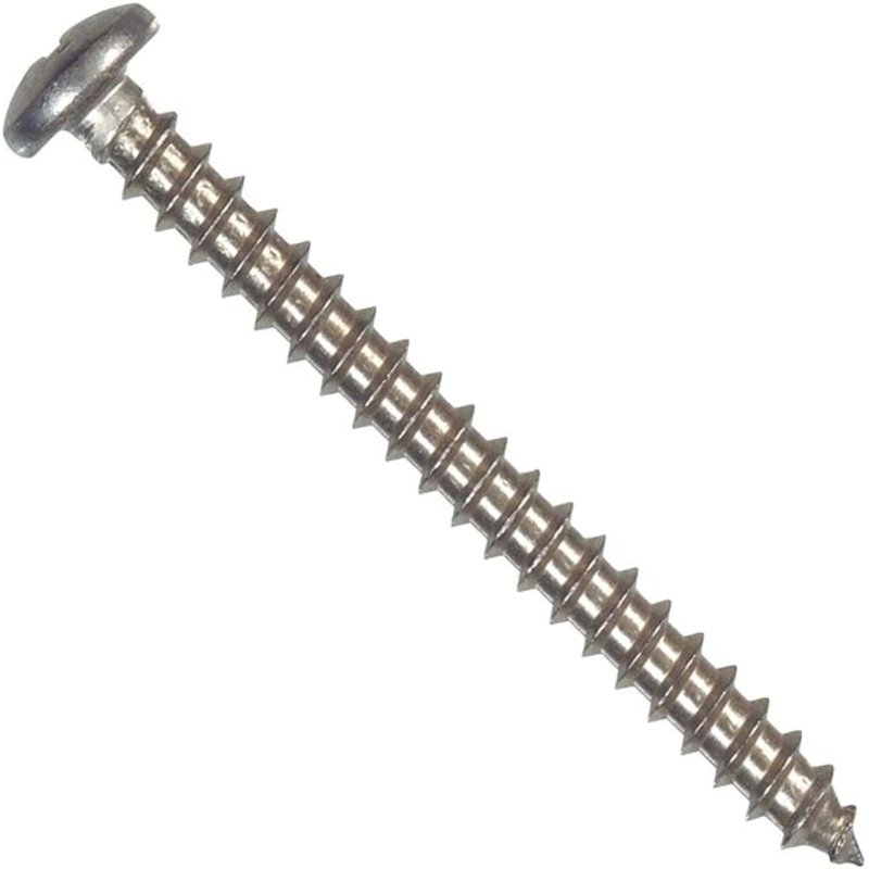 Hillman 18-8 Stainless Steel Pan Head Phillips Sheet Metal Screw (#10 x 3/4) - 100 Pack