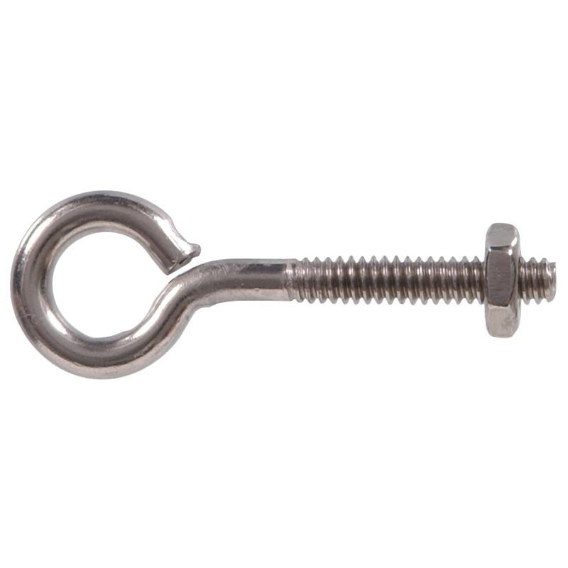 Hillman Hillman 4286 5/16-18 x 4 Inch Stainless Steel Eye Bolts with Nut - 5 Pack