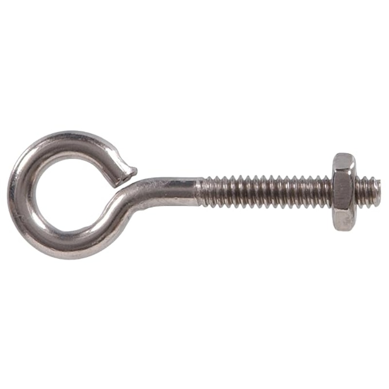 Hillman Stainless Steel Eye Bolt with Nut (3/8-16 x 3-7/8) - 4 Pack