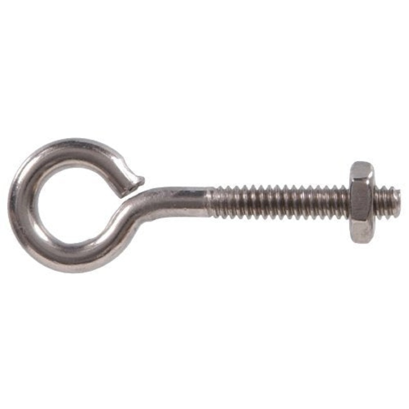 Hillman Stainless Steel Eye Bolt with Nut (3/8-16 x 6) - 3 Pack