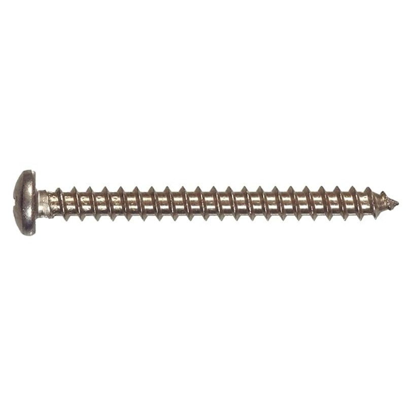 Hillman Stainless Steel Pan Head Phillips Sheet Metal Screw, 12-Inch x 1-Inch - 100 Pack