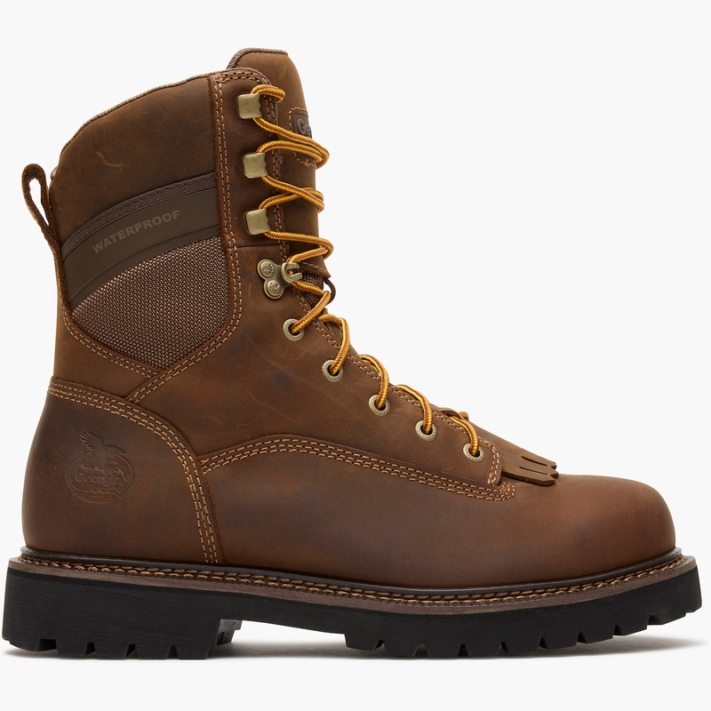 Georgia Boot Core 37 9 Low Heel Waterproof Logger Work Boot Men's