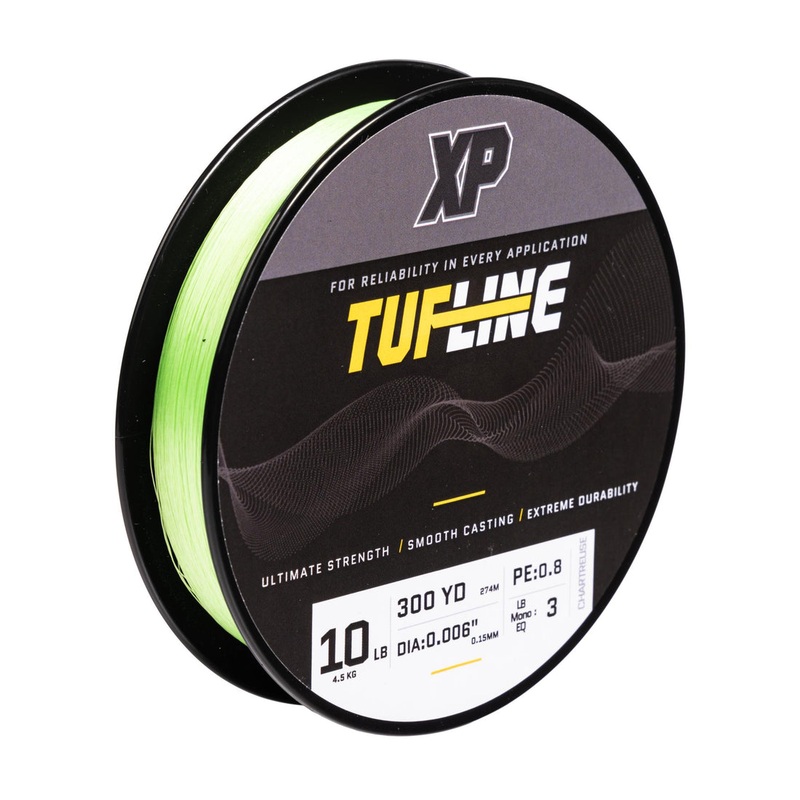 Mustad XP Braided Line|Green|Chartreuse|10 lb.|15 lb.|20 lb.|50 lb.|80 lb.|150 yrd.|300 yrd.